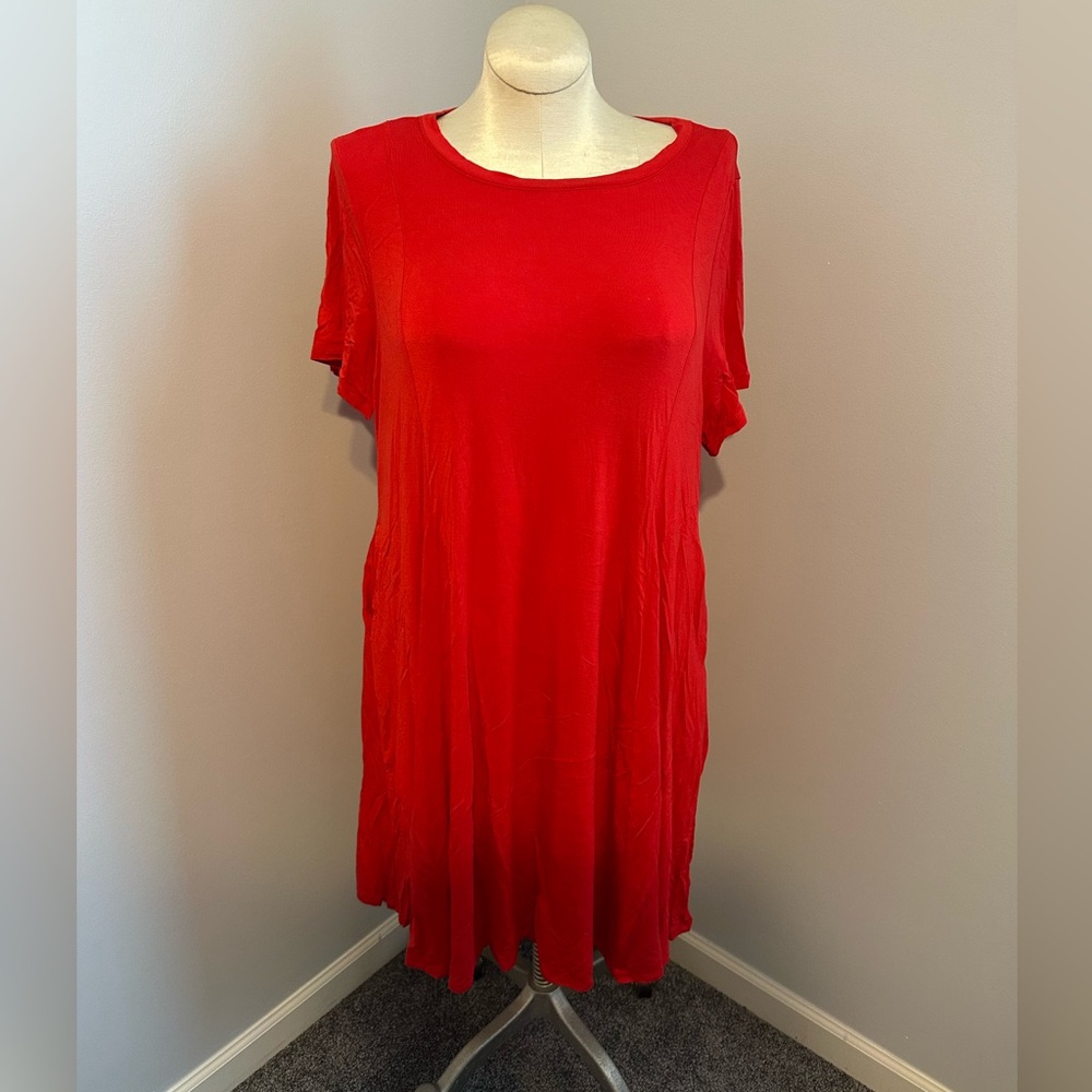 Torrid Red Women's knit Dress w/ Pockets